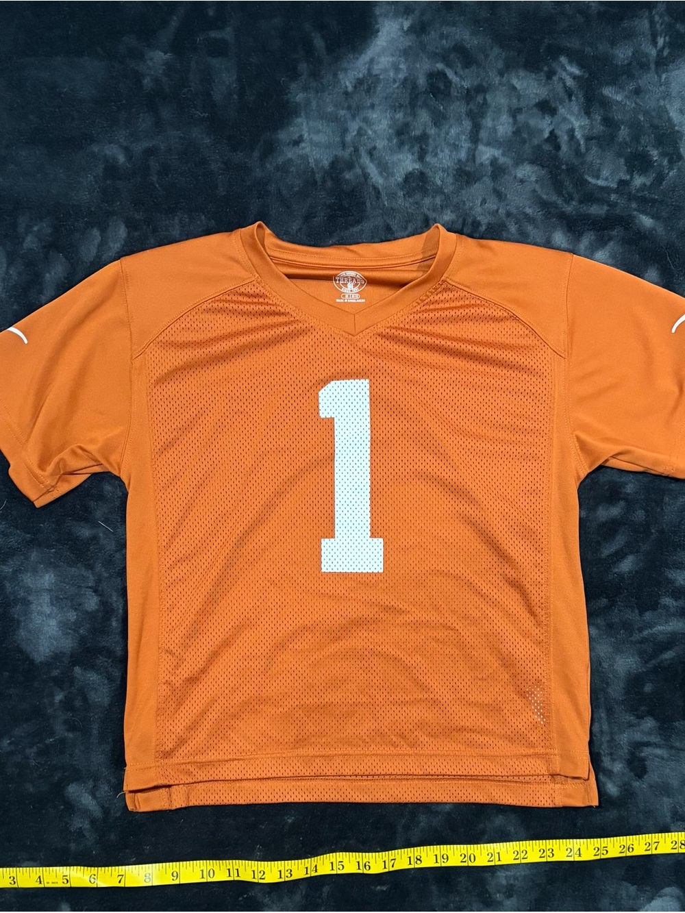 Rivalry Threads Orange Athletic Jersey with White Logo